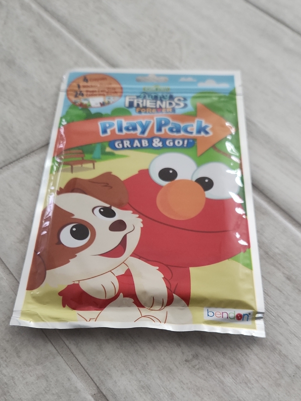 🐻 NWT Sesame Street Play Pack Grab & Go - Elmo Design (Red, Orange, White)